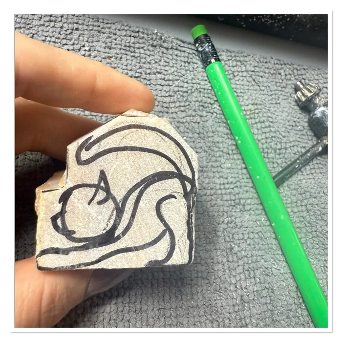 Cat - marble tug - My, Friday tag is mine, Needlework with process, Needlework, With your own hands, Stone carving, Marble, cat, Longpost