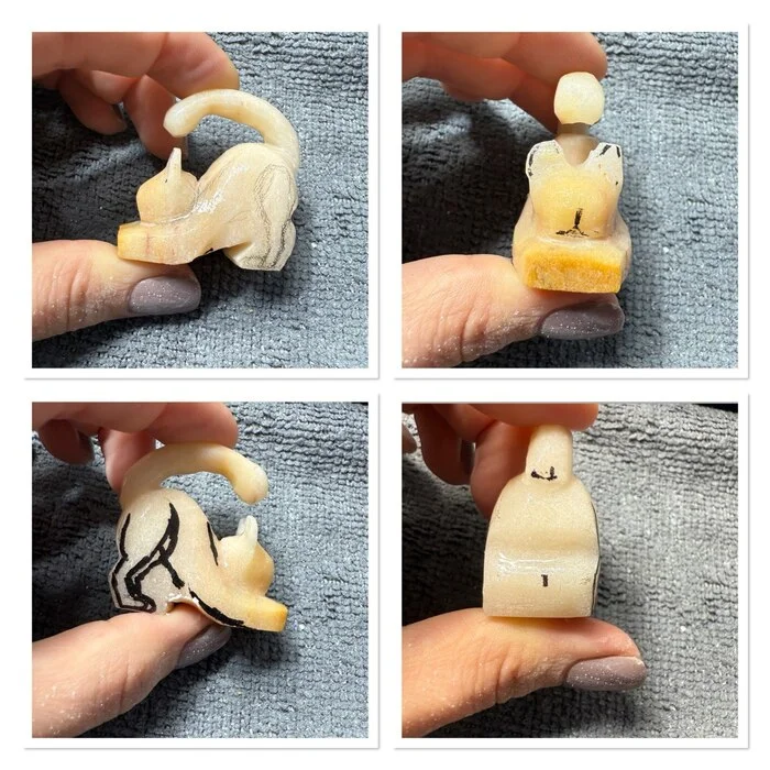 Cat - marble tug - My, Friday tag is mine, Needlework with process, Needlework, With your own hands, Stone carving, Marble, cat, Longpost