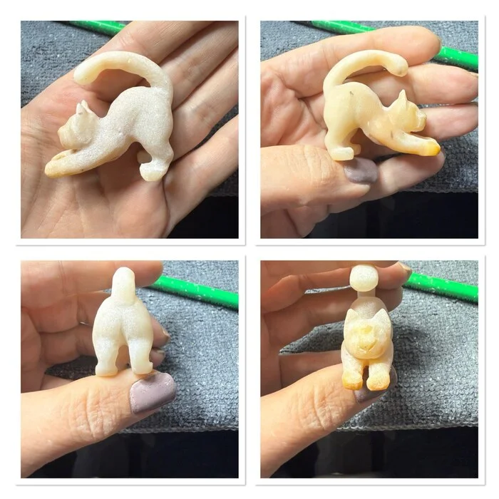 Cat - marble tug - My, Friday tag is mine, Needlework with process, Needlework, With your own hands, Stone carving, Marble, cat, Longpost