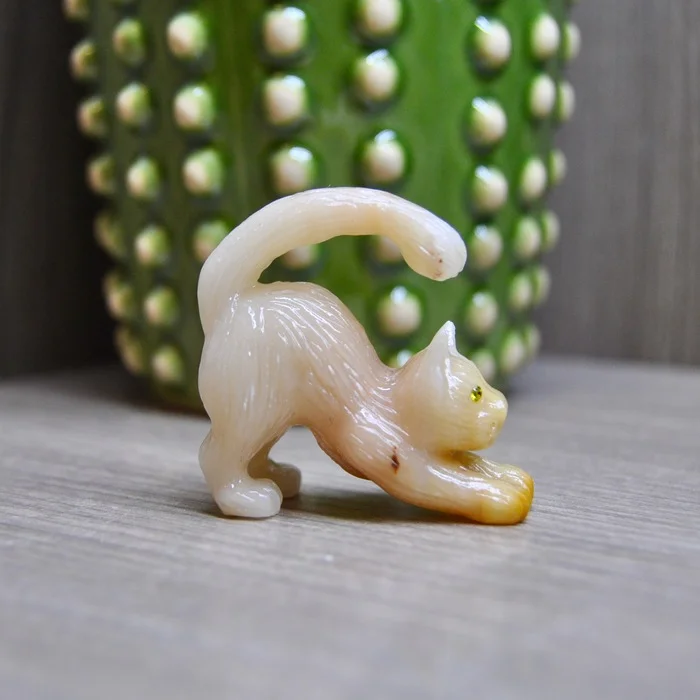 Cat - marble tug - My, Friday tag is mine, Needlework with process, Needlework, With your own hands, Stone carving, Marble, cat, Longpost