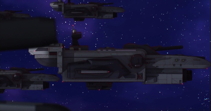 Вы с кем войну вести собрались??? С ксеносами? С пиратами? Ни про тех, ни других ни в манге, ни в аниме, ни слова.