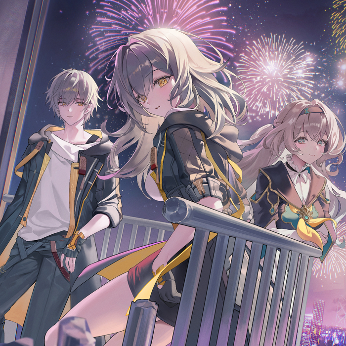 Penacony Anime Art, , , , Honkai: Star Rail, Firefly (Honkai: Star Rail), Stelle (Honkai: Star Rail), Caelus (Honkai: Star Rail)