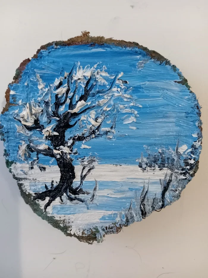 For those who miss snow - My, Picture with text, Images, Oil painting, Video, Vertical video, Short videos, Longpost