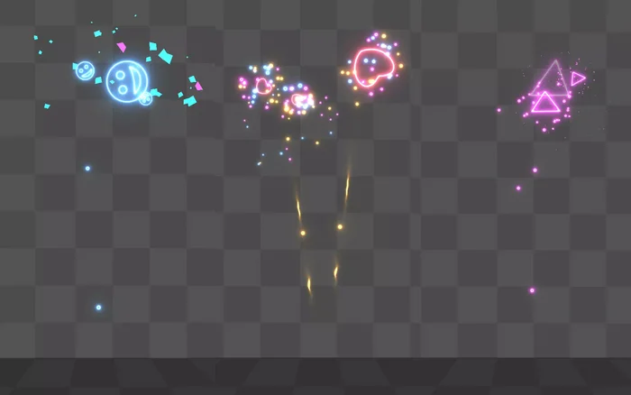 Distribution of the asset of fireworks effect 2d fireworks on the Unity asset store - Development of, Distribution, Gamedev, Инди, Indie game, Unity, Unity3d, VFX, Asset store, Asset, Fireworks, Special effects, Mobile games, Quest, Horror game, Video, Youtube