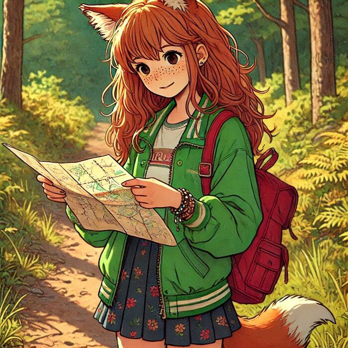   ,  , , , Anime Art, , Original Character, , Animal Ears, , , , , , , Ginger & White, 