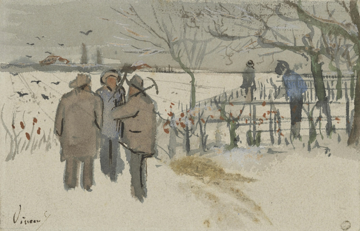 «Шахтеры в снегу, зима», 1882