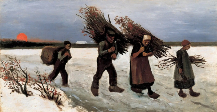 «Собиратели хвороста на снегу», 1884