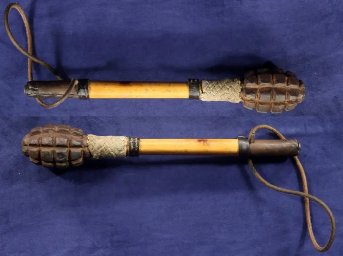 Британская траншейная дубинка с навершием из корпуса гранаты-лимонки залитого свинцом. Фотография аукционной компании «Колледж Хилл Арсенал»