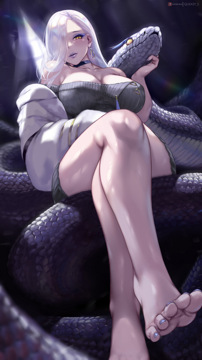 Omii-san Anime Art, , Fate, Fate Grand Order, Mrs Snake (fate), Queasys