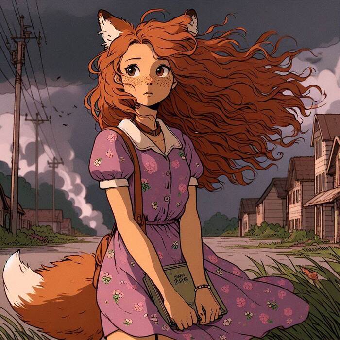     ,  , , , Anime Art, , Original Character, , Animal Ears, , , , , , , , Ginger & White, 
