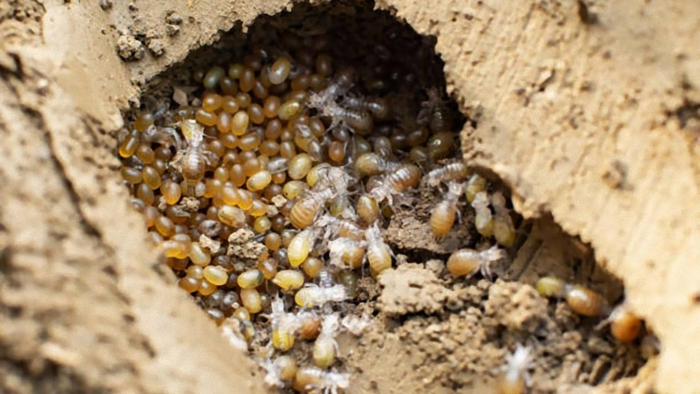 Маленькие медведки сразу похожи на взрослых, но им предстоит ещё 8-9 линек, чтобы стать полностью взрослыми.