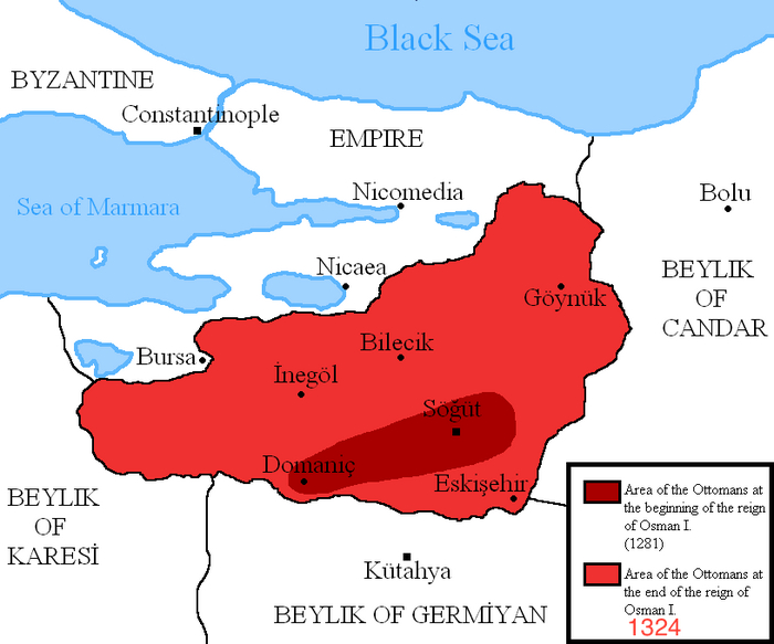 Расположение османского бейлика - в сердце торговых путей, под тенью греческого культурного влияния.