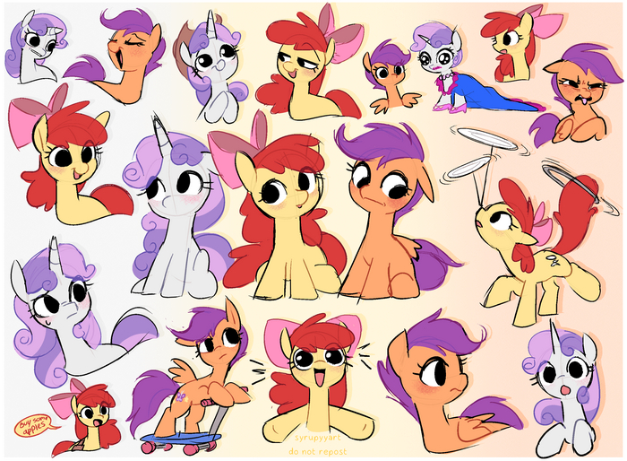  My Little Pony, , Applebloom, Scootaloo, Sweetie Belle, Syrupyyy
