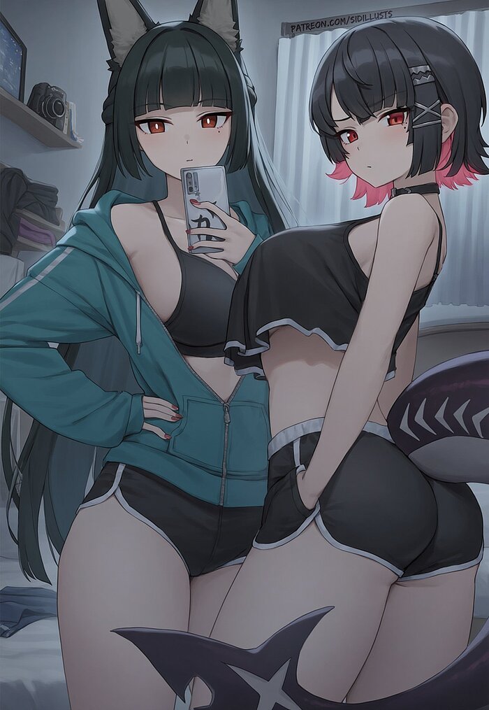      , Anime Art, , , Zenless Zone Zero, Ellen Joe (zzz), Animal Ears, , , Sidillusts, Hoshimi Miyabi (zzz),   ,  
