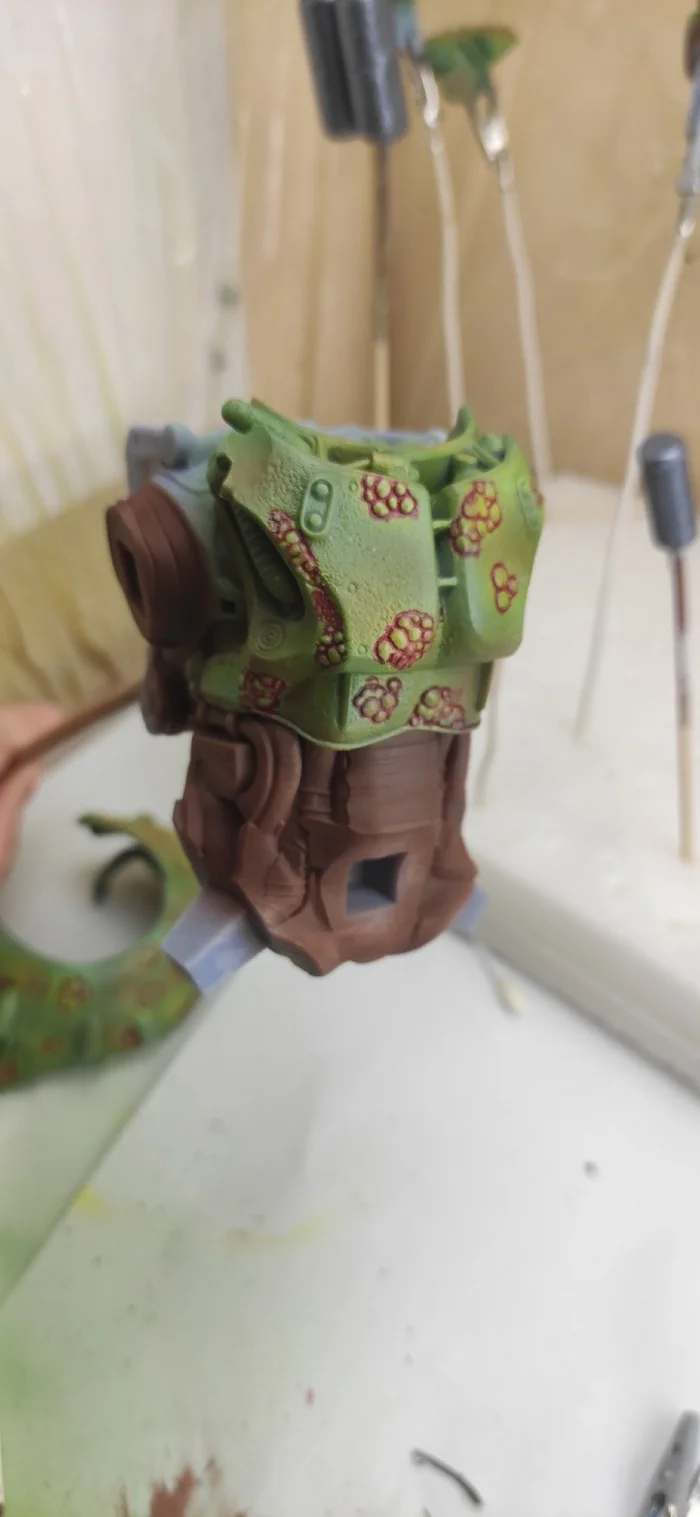 Horsemen of the Apocalypse - Disease. Power Armor - My, 3D печать, 3D printer, 3D modeling, Painting, Figurines, Fallout, Power armor, Stl, Modeling, Painting, Longpost