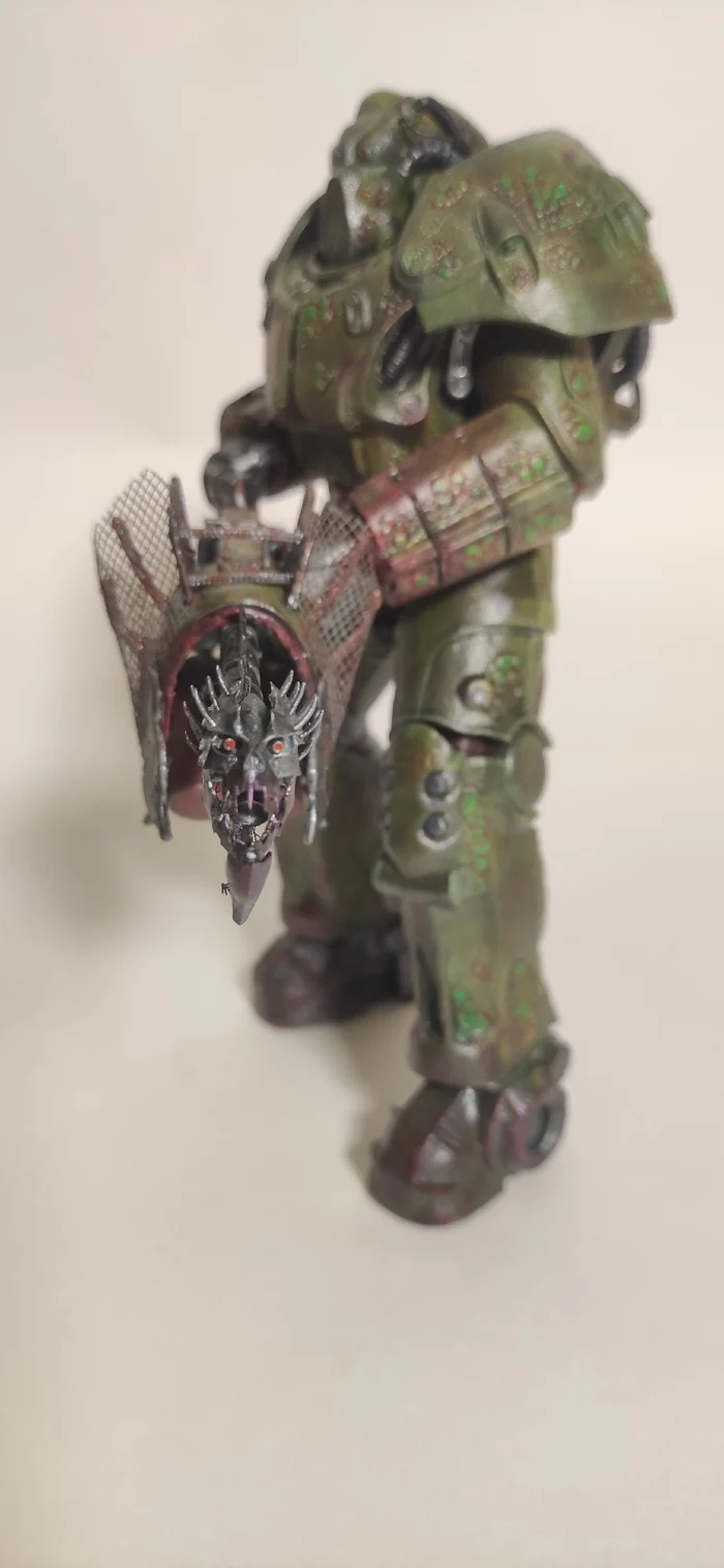 Horsemen of the Apocalypse - Disease. Power Armor - My, 3D печать, 3D printer, 3D modeling, Painting, Figurines, Fallout, Power armor, Stl, Modeling, Painting, Longpost