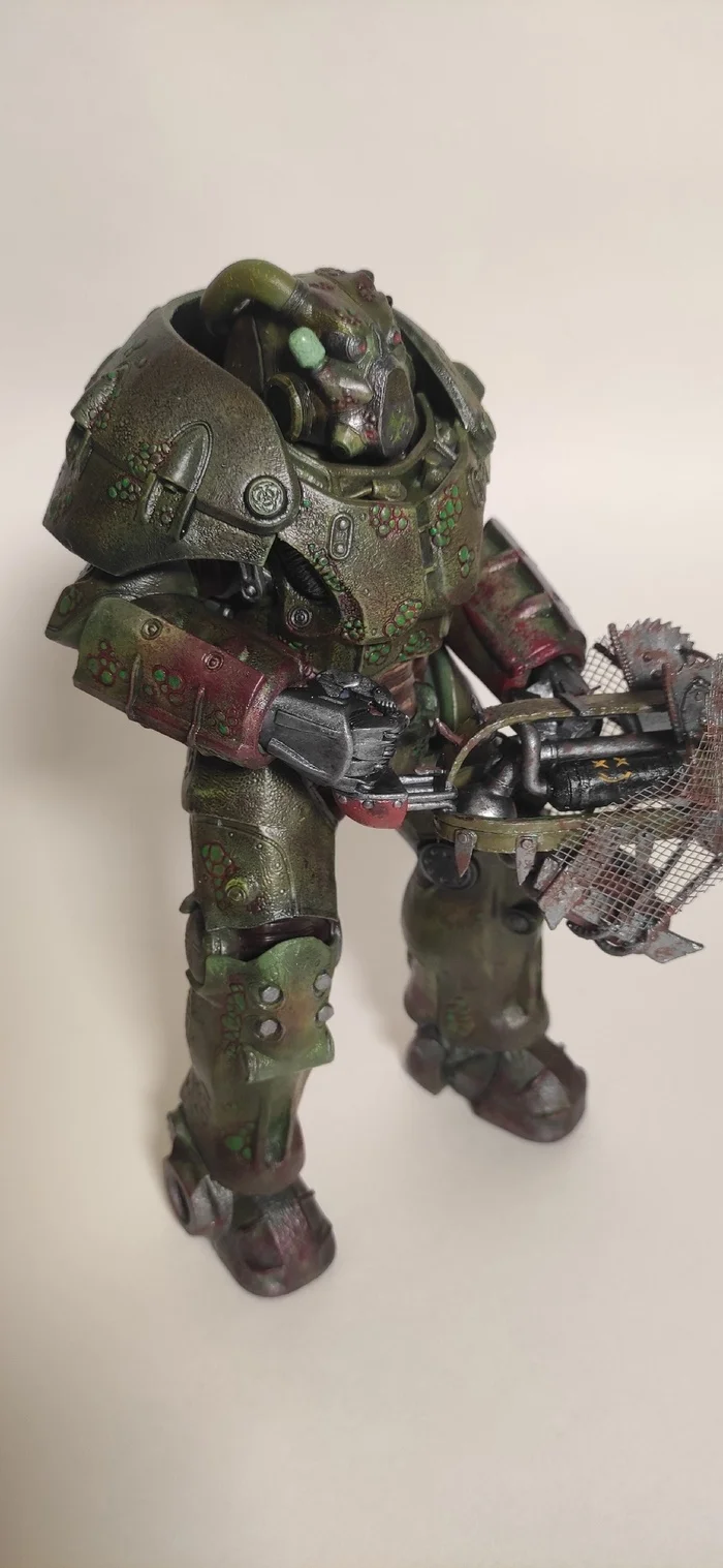 Horsemen of the Apocalypse - Disease. Power Armor - My, 3D печать, 3D printer, 3D modeling, Painting, Figurines, Fallout, Power armor, Stl, Modeling, Painting, Longpost