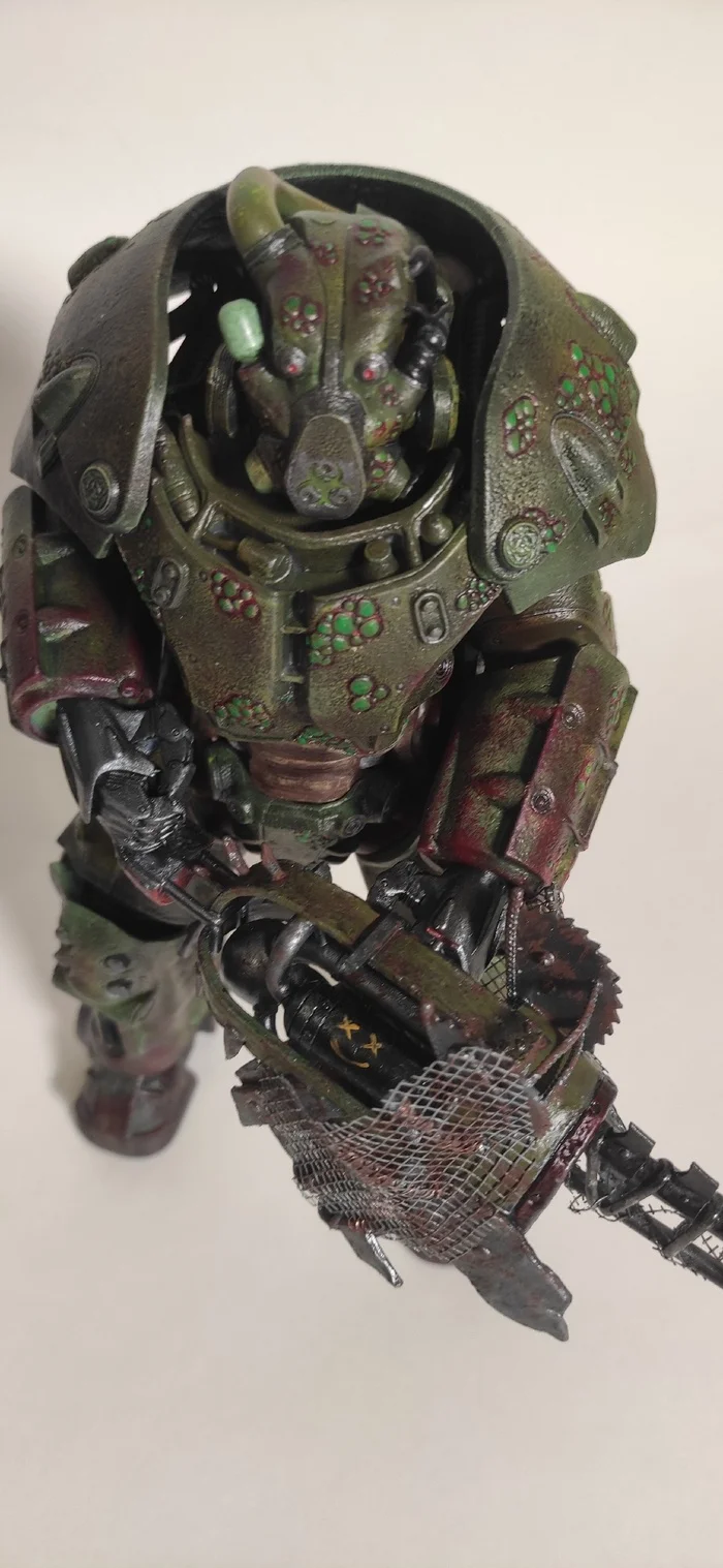 Horsemen of the Apocalypse - Disease. Power Armor - My, 3D печать, 3D printer, 3D modeling, Painting, Figurines, Fallout, Power armor, Stl, Modeling, Painting, Longpost