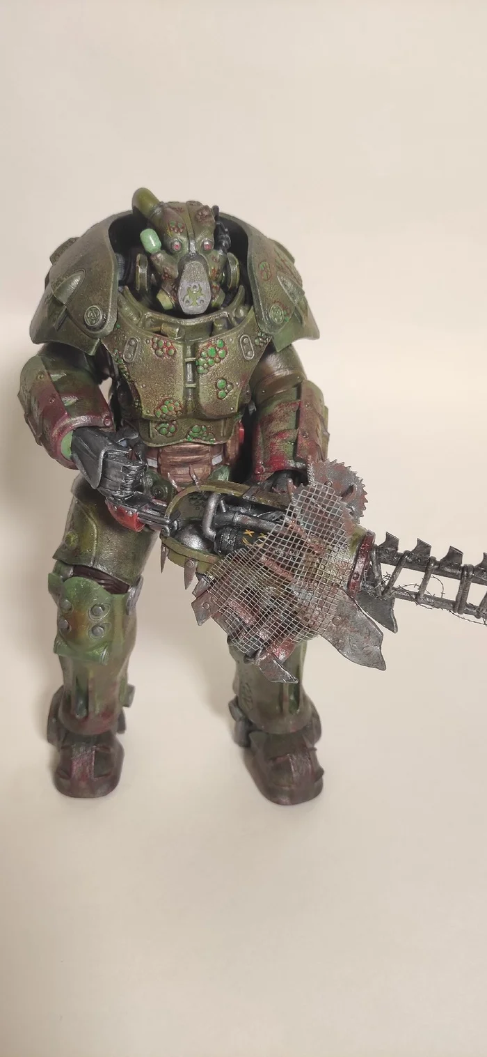 Horsemen of the Apocalypse - Disease. Power Armor - My, 3D печать, 3D printer, 3D modeling, Painting, Figurines, Fallout, Power armor, Stl, Modeling, Painting, Longpost