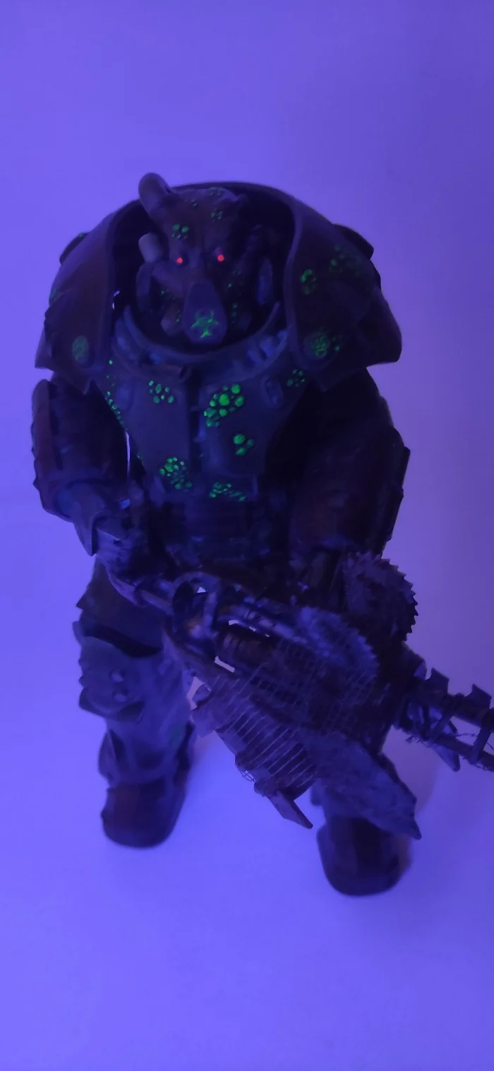Horsemen of the Apocalypse - Disease. Power Armor - My, 3D печать, 3D printer, 3D modeling, Painting, Figurines, Fallout, Power armor, Stl, Modeling, Painting, Longpost