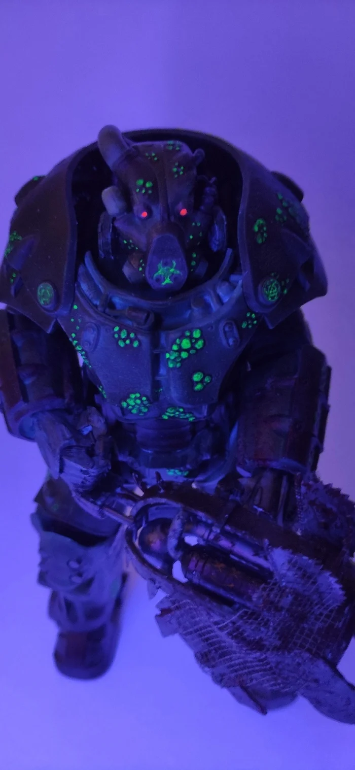 Horsemen of the Apocalypse - Disease. Power Armor - My, 3D печать, 3D printer, 3D modeling, Painting, Figurines, Fallout, Power armor, Stl, Modeling, Painting, Longpost