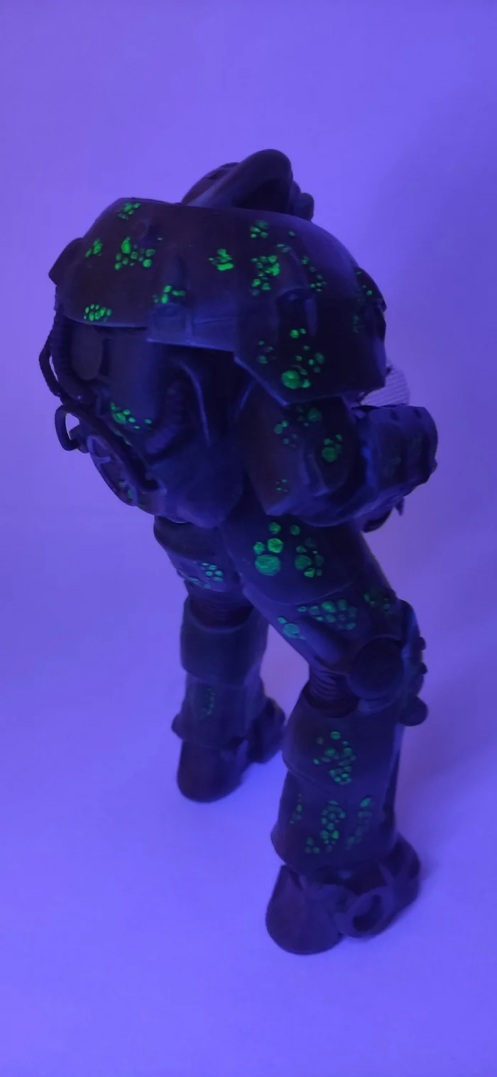Horsemen of the Apocalypse - Disease. Power Armor - My, 3D печать, 3D printer, 3D modeling, Painting, Figurines, Fallout, Power armor, Stl, Modeling, Painting, Longpost