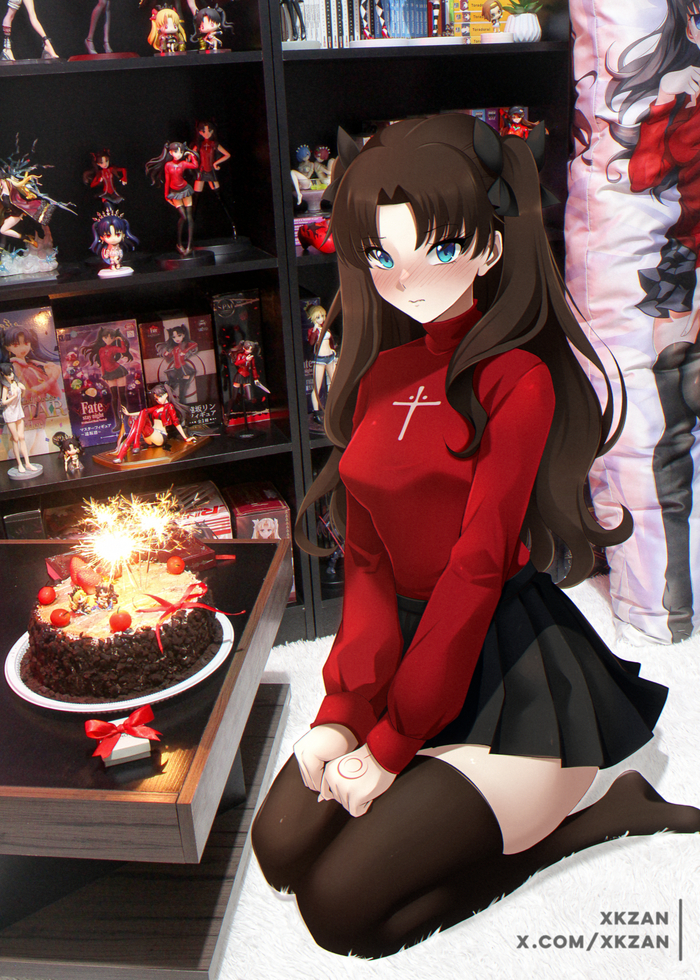   - , Anime Art, Tohsaka Rin, Fate, Fate-stay Night