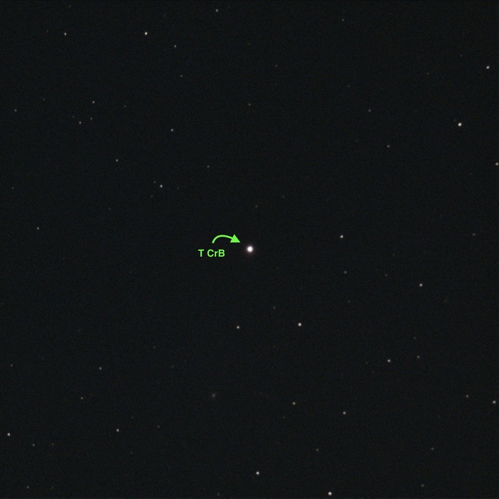 Показываю прямо сейчас в телескоп звезду HD 143454 созвездия Северной Короны, взрыв которoй должен случиться уже в этом году!