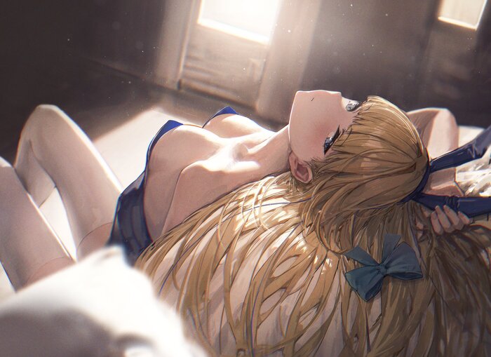   , Anime Art, , , Blue Archive, Asuma Toki, Bunnysuit, Bunny Ears, , Hidulume