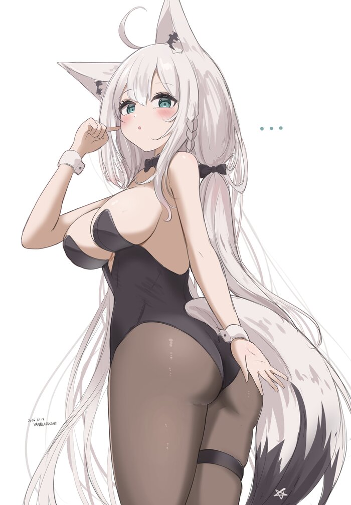 Shirakami Fubuki #006 , Anime Art, Hololive, , Animal Ears,  , , Bunnysuit, , , Shirakami Fubuki