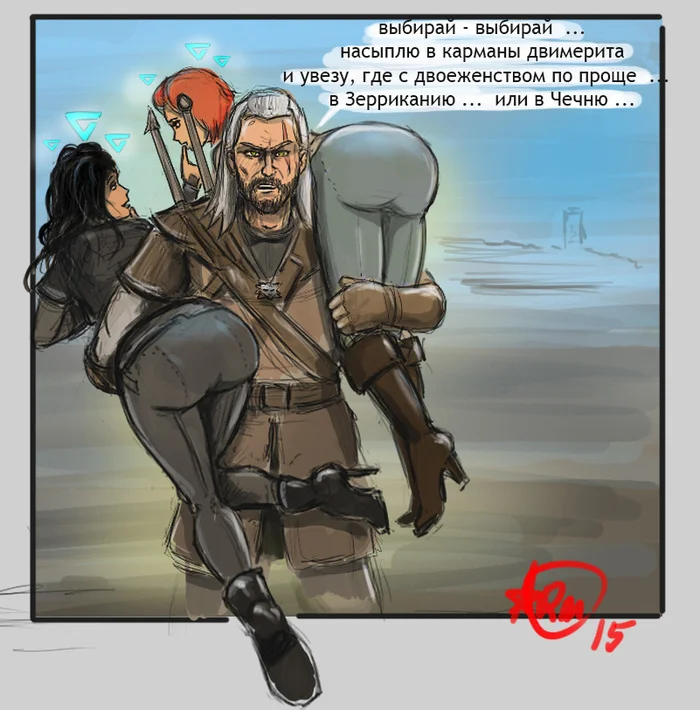 The right choice - The Witcher 3: Wild Hunt, Witcher, Triss Merigold, Yennefer, Repeat, Chechnya
