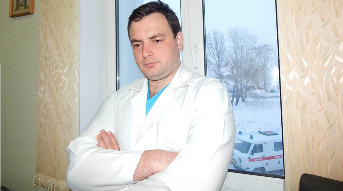 Дед Мороз в белом халате