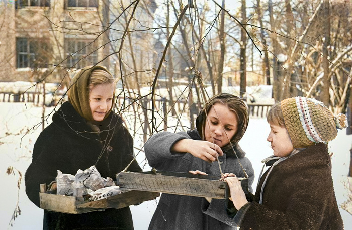 Ностальгические фотографии Советских зимних забав и просто интересных снимков. 20 раскрашенных фотографий. Часть II Старое фото, Фотография, СССР, Детство в СССР, 60-е, 70-е, 80-е, Зима, Колоризация, Длиннопост