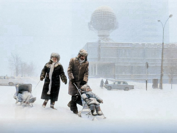 Ностальгические фотографии Советских зимних забав и просто интересных снимков. 20 раскрашенных фотографий. Часть II Старое фото, Фотография, СССР, Детство в СССР, 60-е, 70-е, 80-е, Зима, Колоризация, Длиннопост