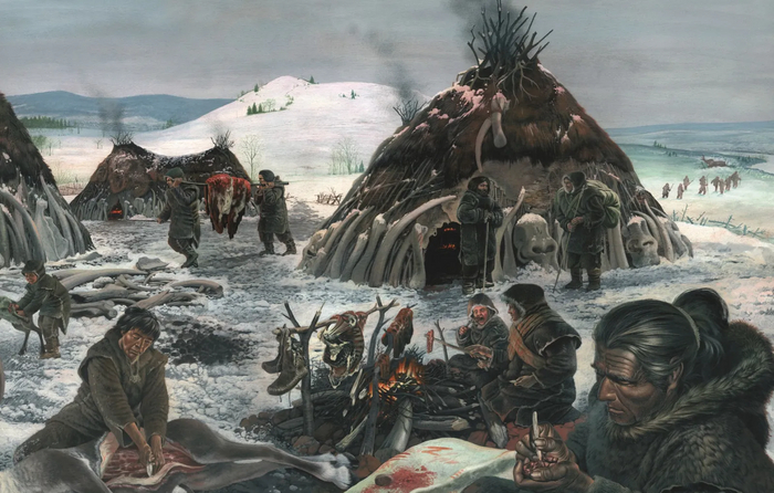 Поселение, живущее за счёт мамонтов.