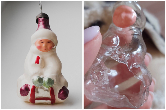 Саночник, 60-е. На подвесе. Ремонт скола ног и санок эпоксидной смолой.