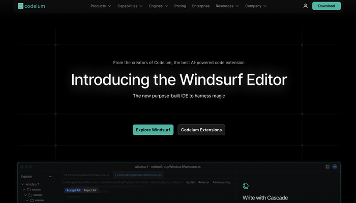 ������� �������� ������� Codeium