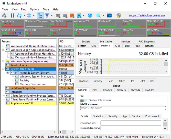 TaskExplorer 1.6.0 project release - My, IT, Programmer, Windows, Longpost