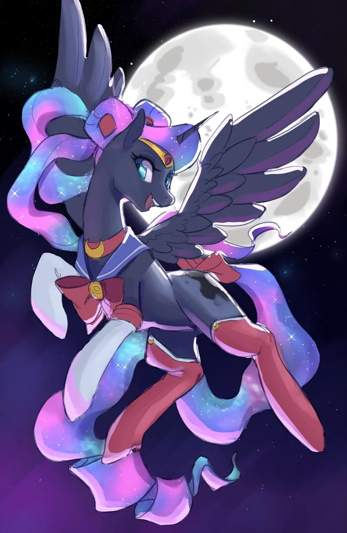 Sailor Luna - My little pony, PonyArt, Princess luna, MLP crossover, Sailor Moon