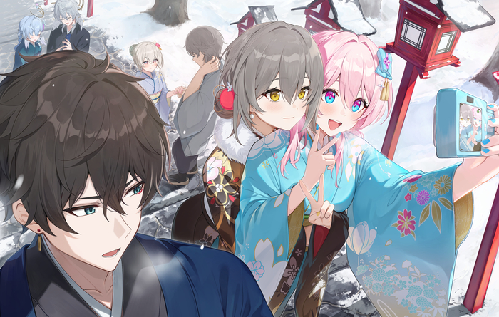  ) Anime Art, , , , Honkai: Star Rail, March 7th (Honkai: Star Rail), Stelle (Honkai: Star Rail), Dan Heng (Honkai: Star Rail), Firefly (Honkai: Star Rail), Robin (Honkai: Star Rail), Sunday (Honkai: Star Rail), Caelus (Honkai: Star Rail), 
