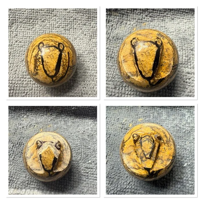 Baby Jasper Armadillo - My, Needlework with process, Needlework, With your own hands, Friday tag is mine, Stone carving, Jasper, Battleship, Figurines, Longpost