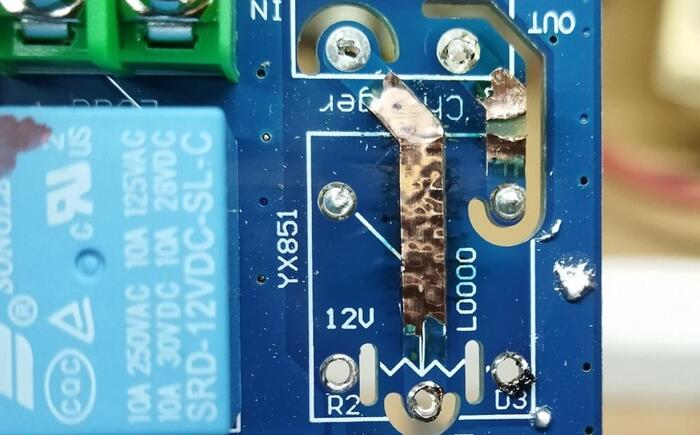 Подпалил дорожки на модуле. INGF