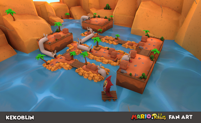 Fan Art  Mario+Rabbids , Blender, Substance painter, Zbrush, 3D, 3D , 3D ,  , ,  , , Gamedev, Game Art, , Ubisoft, Gameready, 