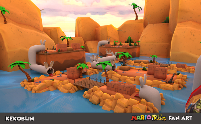 Fan Art  Mario+Rabbids , Blender, Substance painter, Zbrush, 3D, 3D , 3D ,  , ,  , , Gamedev, Game Art, , Ubisoft, Gameready, 