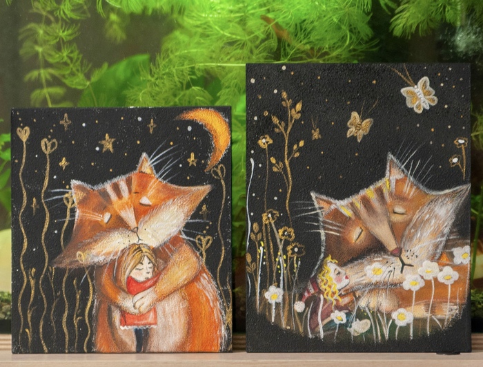 Серия картин "Теплые коты" продолжается