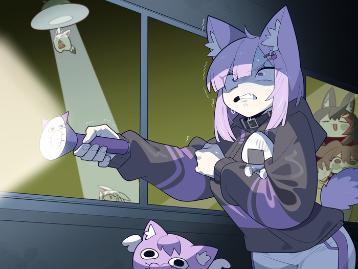    Hololive, Nekomata Okayu, Virtual YouTuber, Animal Ears, Anime Art, , Inugami Korone, Ookami Mio, Shirakami Fubuki