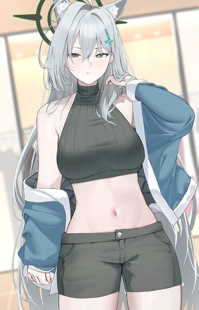 Sunaookami Shiroko #041 , Anime Art, Blue Archive, Shiroko Terror, , , Animal Ears, ,  