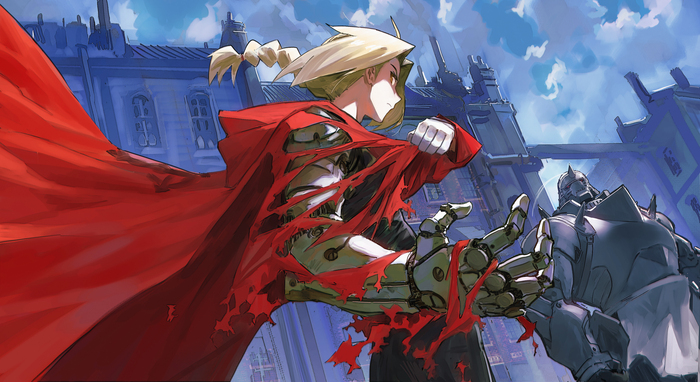   , , Anime Art, Fullmetal Alchemist, Edward Elric, Alphonse Elric