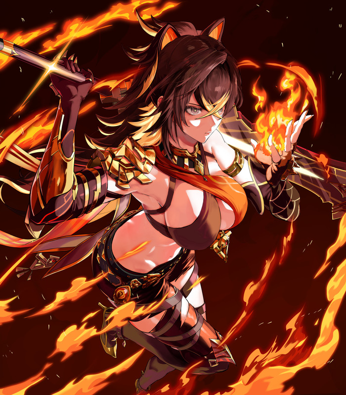   , Anime Art, Dehya (Genshin Impact), Genshin Impact