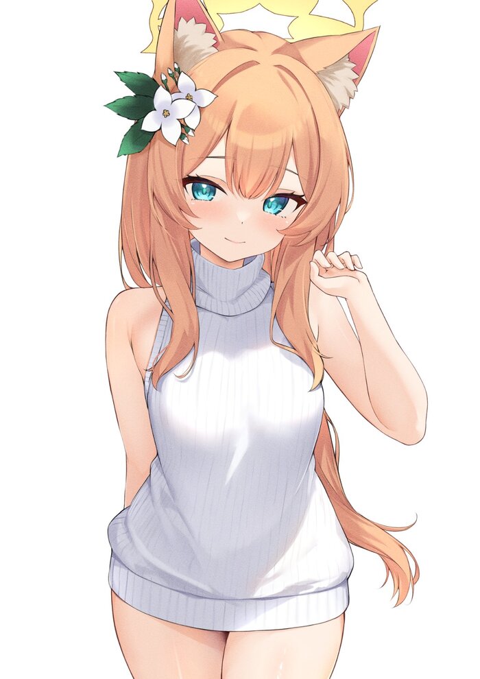 Iochi Mari #010 , Anime Art, Blue Archive, Iochi Mari, , ,  , Animal Ears, ,  , 